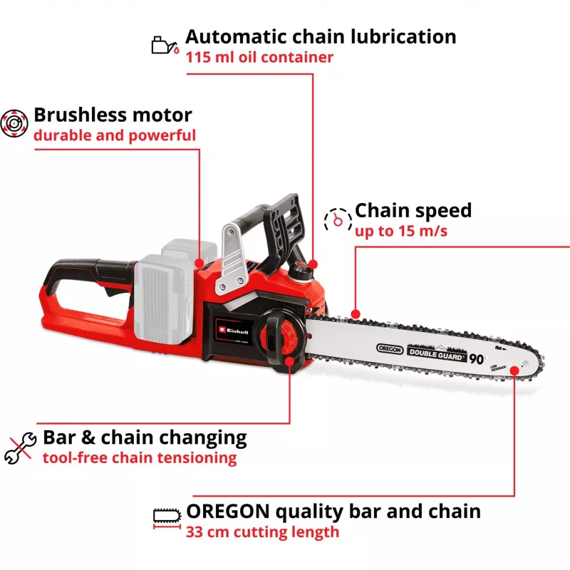 Einhell GE-LC 36/35 Li-Solo Schwarz, Rot