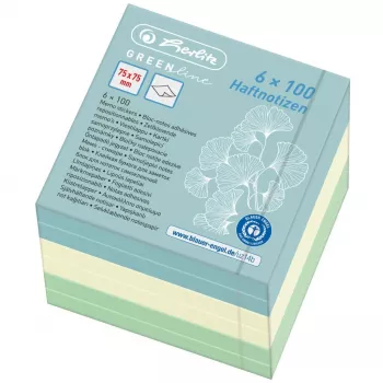Notizpapier Rechteckig Herlitz 50033430 Blau Grün Gelb