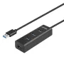 UNITEK Y-3089V01 Schnittstellen-Hub USB 3.2 Gen 1 (3.1 Gen 1) Typ-A 5000 Mbit/s Schwarz