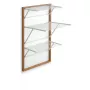 ARREDAMENTI KARIM Wandmontierter Wäscheständer - 63 x 68 cm, Braun