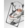 Babywippe Lionelo OTTO COZY Grau — kompakte Babywippe, weicher Sitz, Sicherheitsgurt