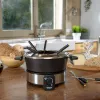 Fondue-Set Taurus FF2 2 L für 8 Personen, Edelstahlgehäuse, 1000 W, 230 V, schwarz/silber