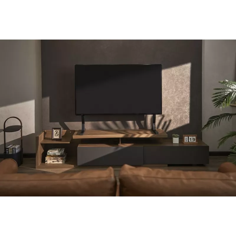 Boden-TV-Ständer GEMBIRD TVS-D90F-01 für 45–90 Zoll Fernseher, Stahl, feste Höhe, VESA 200x200–800x400, max. Belastung 60 kg, 970×800×525 mm