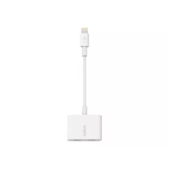 Belkin | Lightning Audio + Charge RockStar-Kabel, 11,5 cm, Weiß | F8J198btWHT