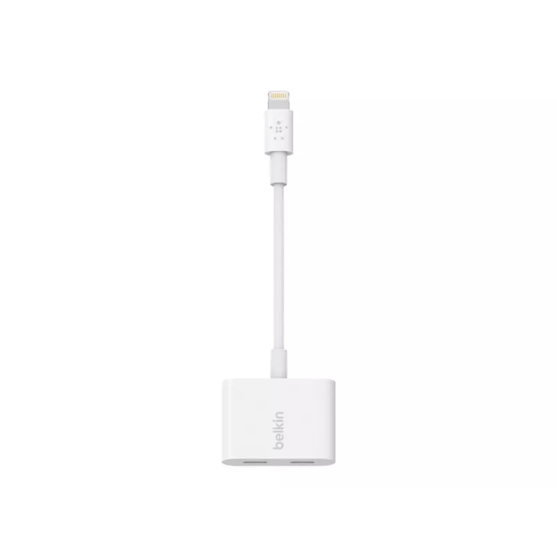 Belkin | Lightning Audio + Charge RockStar-Kabel, 11,5 cm, Weiß | F8J198btWHT