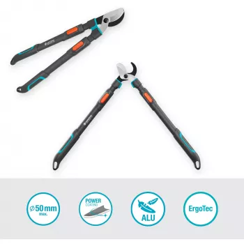 Gardena Astschere TeleCut Pro L grau/türkis 65 cm - 90 cm (12041-88)