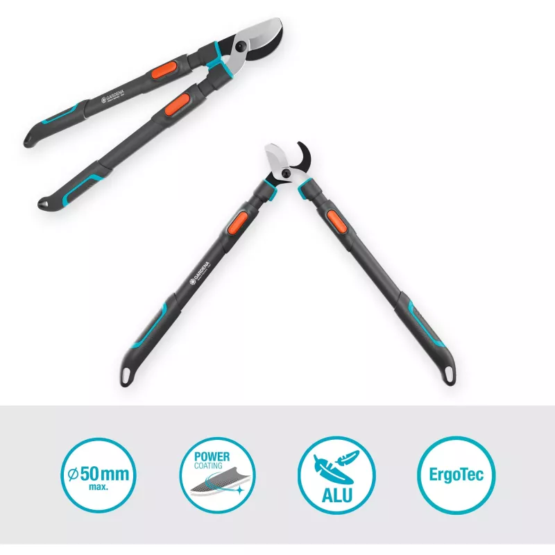 Gardena Astschere TeleCut Pro L grau/türkis 65 cm - 90 cm (12041-88)