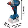 Akku-Schlagschrauber GDX 18V-285 Professional, 18 Volt (Blau, 2x Lithium-Ionen-Akku 4,0 Ah, in L-BOXX)