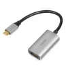 IBOX USB-C-auf-HDMI-Adapterkabel, Modell IACFAK, USB-C (Stecker) auf HDMI (Buchse), 4K 60 Hz, gerade Stecker, Silber