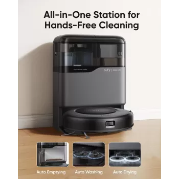 Anker Eufy | Saugroboter mit All-in-One-Station | Omni C20 | Nass&Trocken | 7000 Pa | Grau