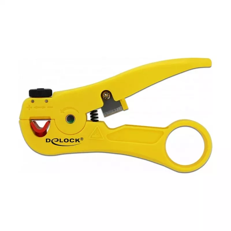 DELOCK 86478 Kabelabisolierer — Abisolierkapazität 3,5–9 mm, Länge 111 mm, gelb