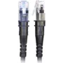 PatchSee ThinPATCH - Patchkabel - RJ-45 (M) auf RJ-45 (M) - 2,1 m - 4,9 mm - FTP - CAT 6a - IEEE 802,3at - geschirmt, halogenfrei - Schwarz (TP-6A-F/7)