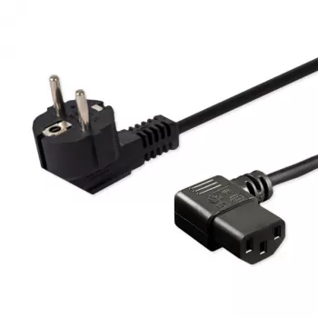Netzkabel SAVIO CL-115 IEC C13 auf Stecker, 1,2 m, schwarz