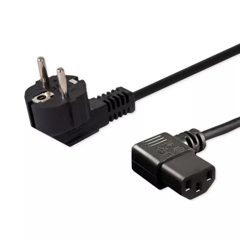 Netzkabel SAVIO CL-115 IEC C13 auf Stecker, 1,2 m, schwarz