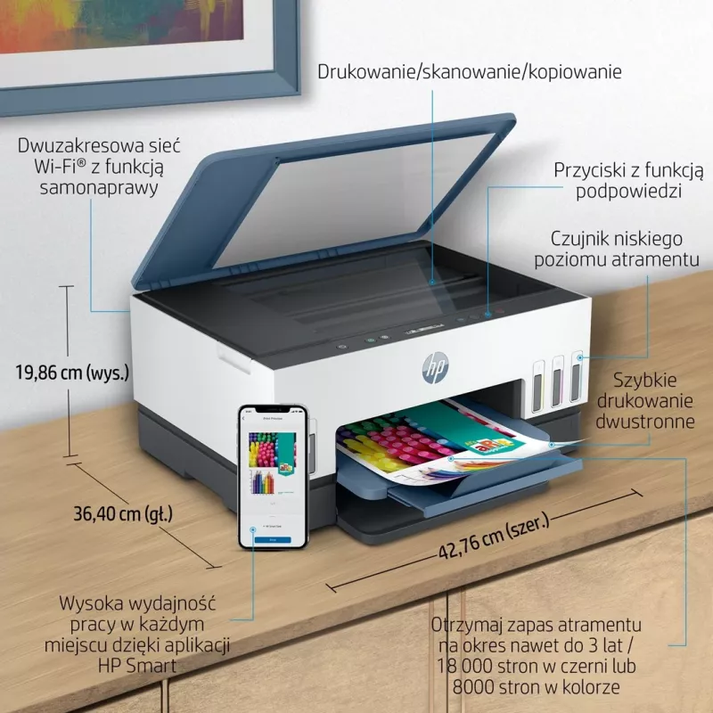 HP Smart Tank 675 Multifunktions-Thermo-Tintenstrahldrucker A4 4800 x 1200 DPI 12 Seiten/Min. WLAN