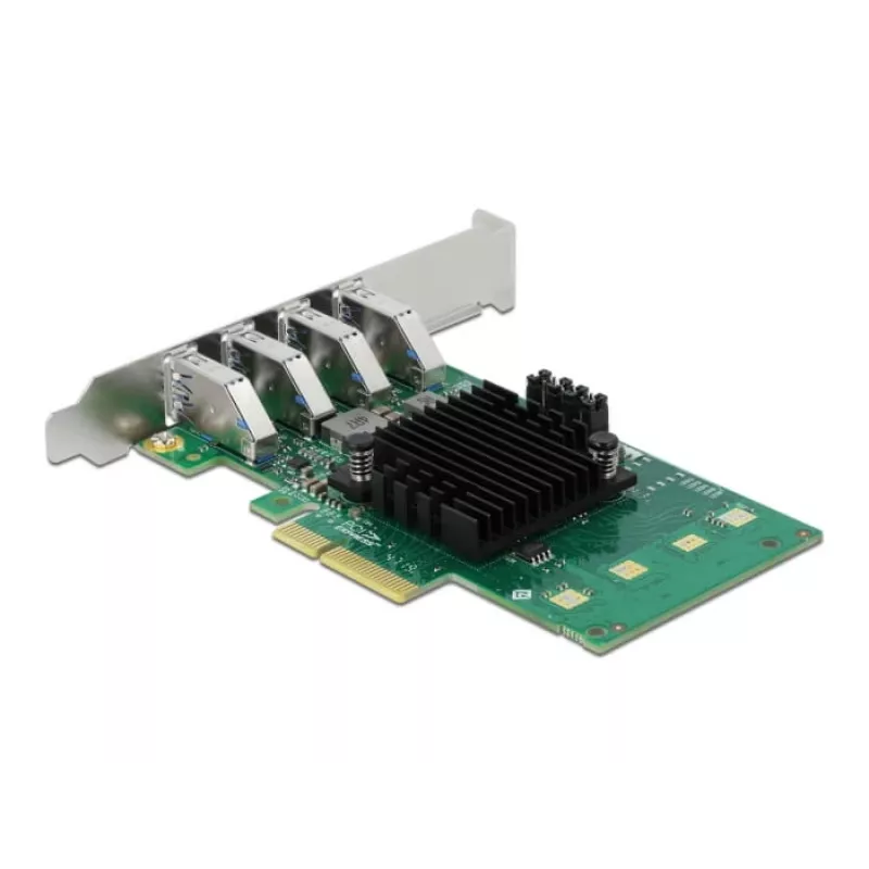 DeLOCK PCI Express x4 Karte auf 4 x extern USB 3.0 Quad Channel - Low Profile Formfaktor