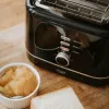 Adler AD 3224b Toaster mit Brötchenaufsatz 7 Bräunungsstufen schwarz