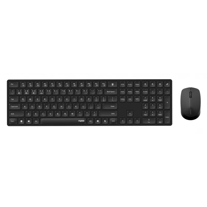 Kabellose Maus RAPOO 8020M Schwarz — 2,4 GHz optisch, kompaktes tragbares Design
