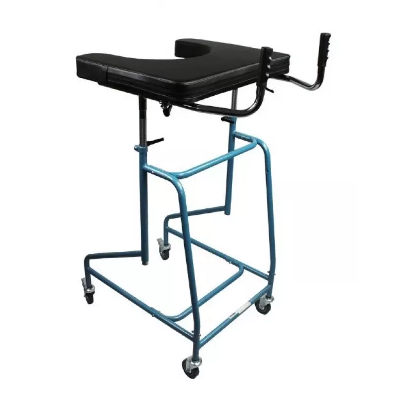 Vierrädriger Stützrollator VITEA CARE VCBK2A mit höhenverstellbarem, faltbarem Stahlrahmen, Bremsen, 4 Gummirädern, max. Belastung 125 kg