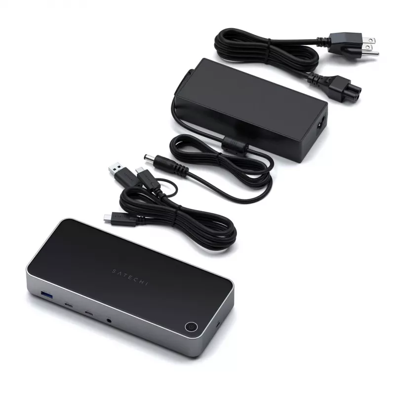 Satechi Triple 4K Display Wired Dock Schwarz Silber 4K Ultra HD 60 Hz