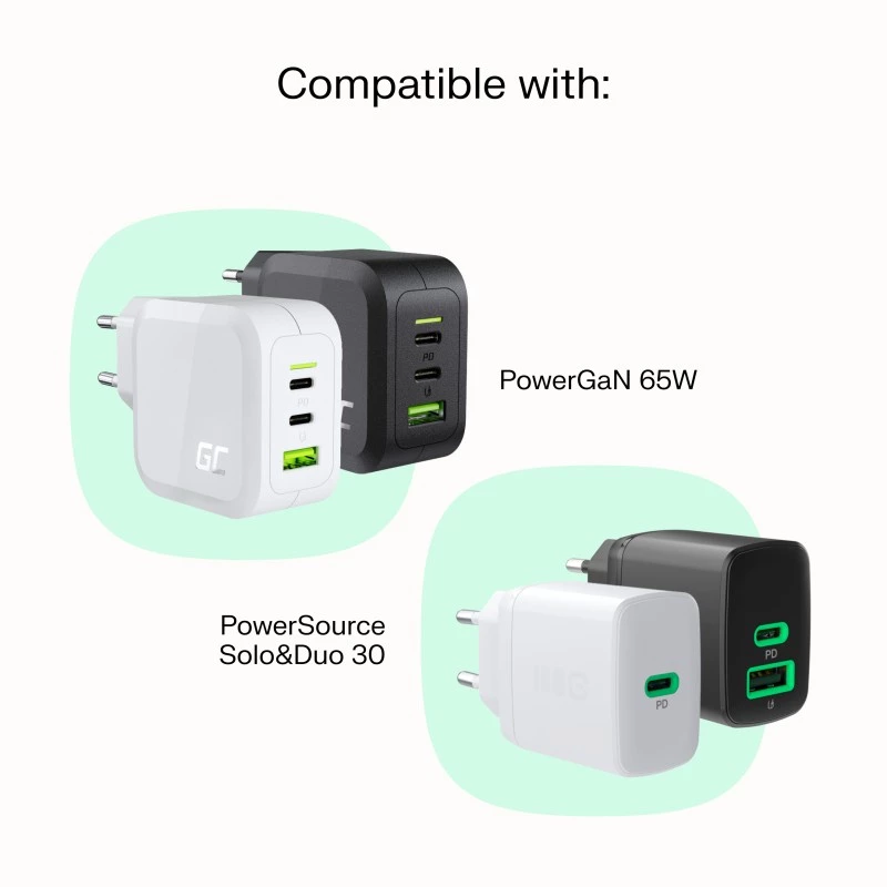 Kabel USB-C-USB-C PowerStream 100W geflochten 1,2m weiß