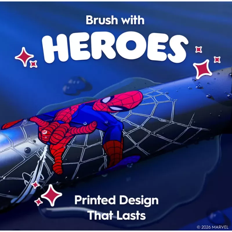 Elektrische Zahnbürste BRAUN Oral‑B iO Kids Marvel Spiderman — wiederaufladbar, 3 Modi, 2‑Minuten‑Musiktimer, Reiseetui, 1 Bürstenkopf, Lithium‑Ionen