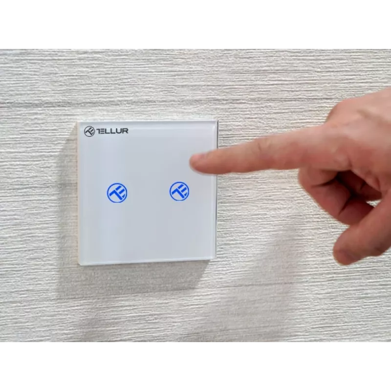 Intelligenter WLAN-Schalter Tellur SS2N — 2 Ports, 1800 W gesamt, 10 A pro Kanal