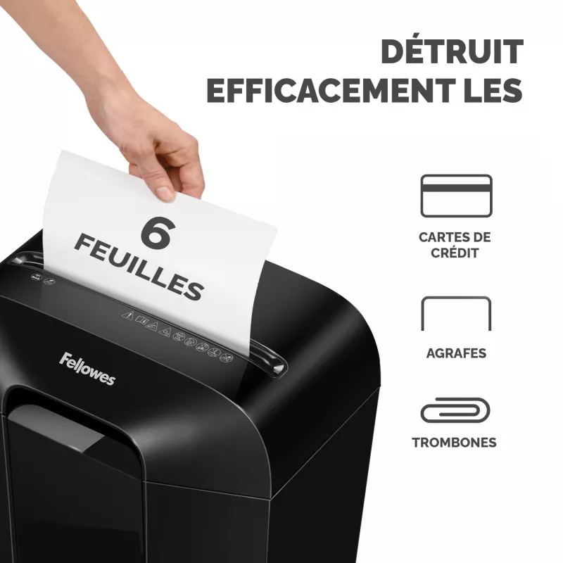 Powershred | LX25 | Schwarz | 11,5 L | Kreditkartenvernichtung | dB | Papierverarbeitung Standard/Ausgabe 6 Blatt pro Durchgang | Partikelschnitt-Aktenvernichter | Garantie 24 Monate