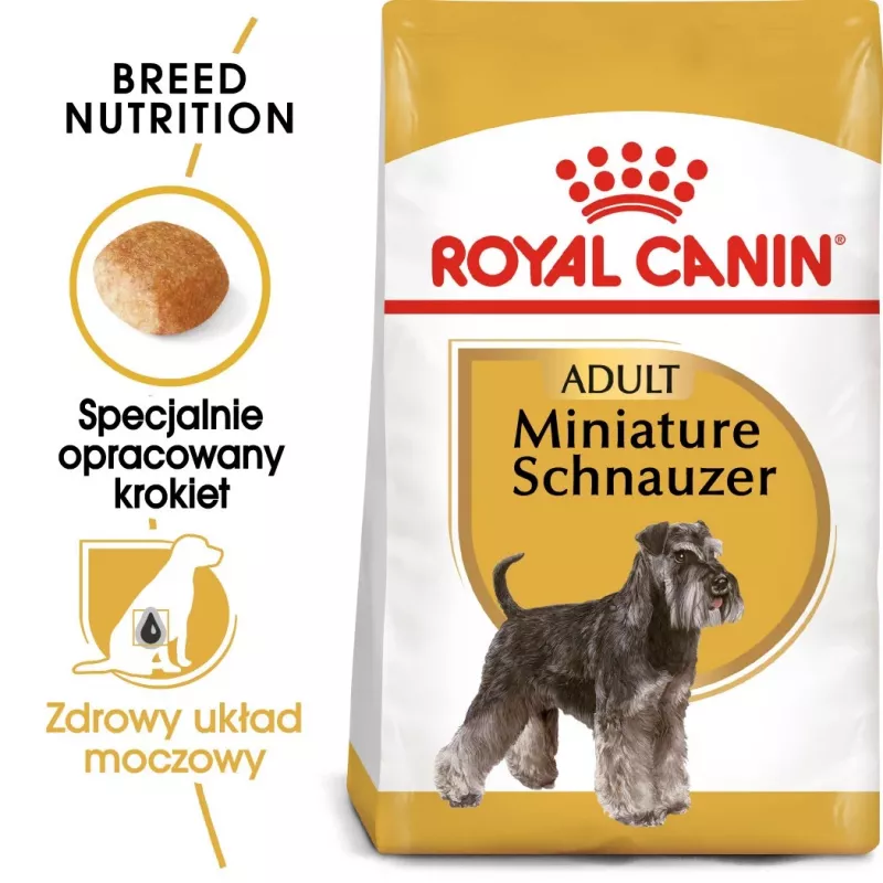 Trockenfutter für Hunde Royal Canin Miniature Schnauzer Adult, Geflügel, 3 kg, für kleine Rassen
