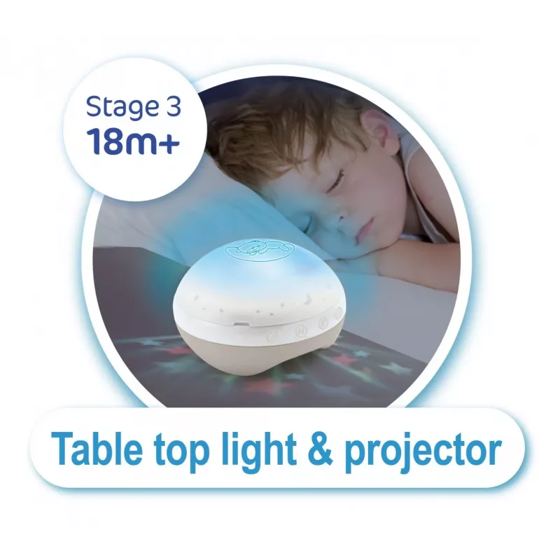 3in1 music projec tor carousel beige