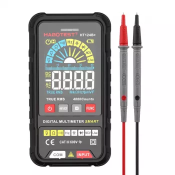Digitalmultimeter Habotest HT124B+ — AC/DC-Spannungs- und Widerstandsmessung