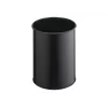 Abfalleimer Rund Polyester Stahl Schwarz Robust 330101