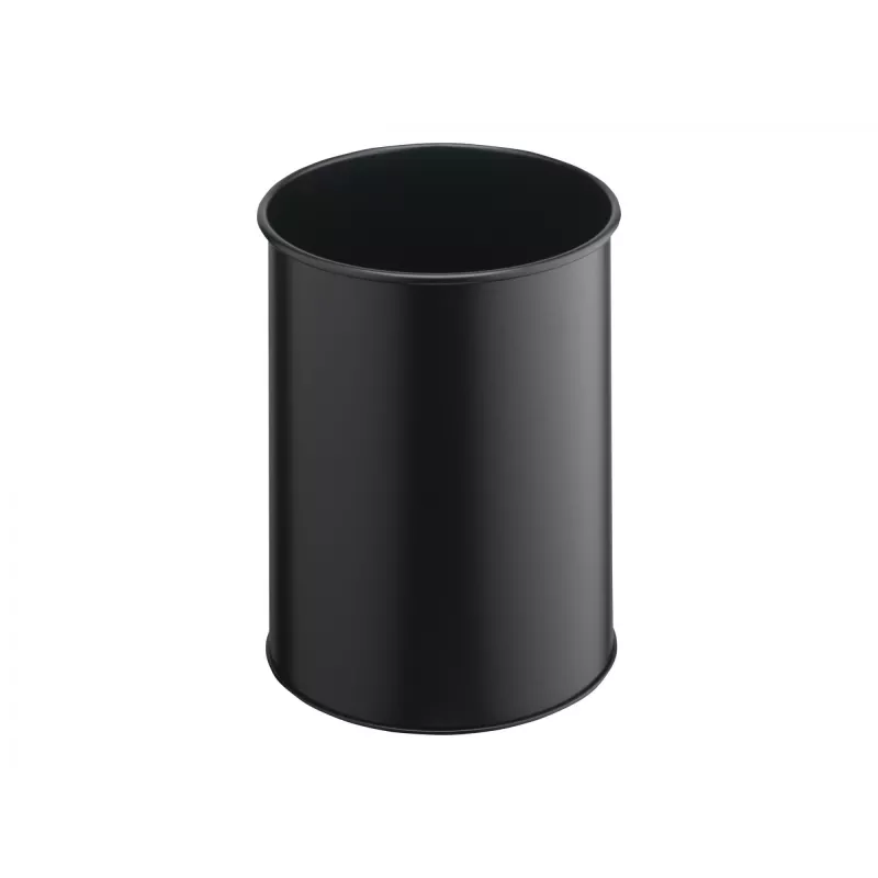 Abfalleimer Rund Polyester Stahl Schwarz Robust 330101