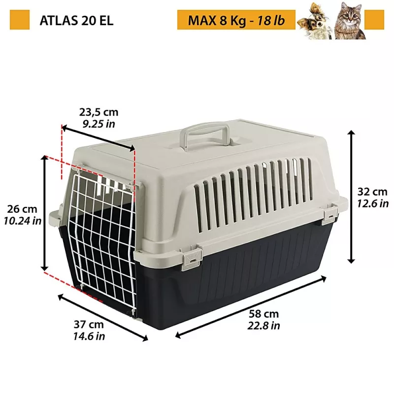 Hartplastik-Transportbox FERPLAST Atlas 20 EL, Technopolymer, B370×T580×H320 mm, Gewicht 1,85 kg