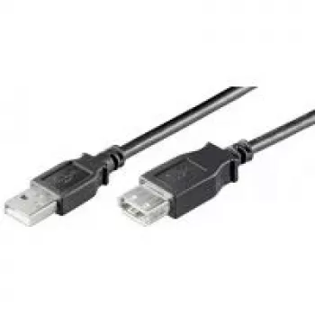 Wentronic Goobay USB 2.0 Hi-Speed Verlängerungskabel, Schwarz, 0,3 m - USB 2.0-Stecker (Typ A) > USB 2.0-Buchse (Typ A) (68622)