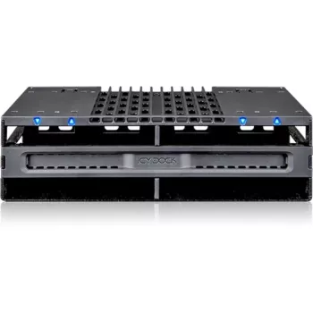 ICY DOCK - MB024SP-B - flexiDOCK Trägerloser 4x 2,5 SAS/SATA SSD/HDD Wechselrahmen für den 5,25 Schacht