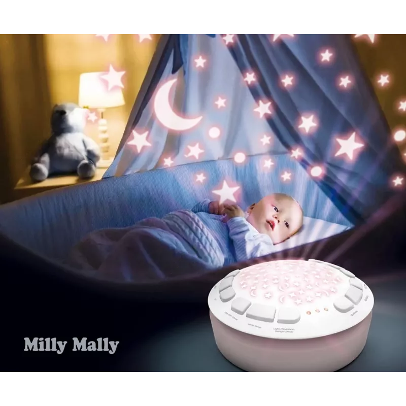 Plüsch-Projektor-Spielzeug Milly Mally Bär 5656 mit sanftem Licht fürs Kinderzimmer