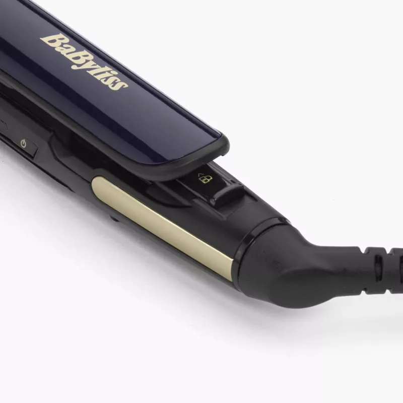 Haarglätter BABYLISS ST484E — Keramikplatten, Warm-Technologie, 230 V, 3,3 m Kabel, Schwarz/Gold