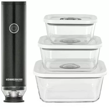 Hand-Vakuumiergerät Rommelsbacher VAC 253/S, batteriebetrieben, anthrazit, mit 3 Glasbehältern