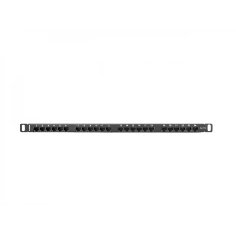 Lanberg PPU5-0024-B - RJ-45 - Cat5, Cat5e - Schwarz - Metall - Rackeinbau - 0,5HE (PPU5-0024-B)