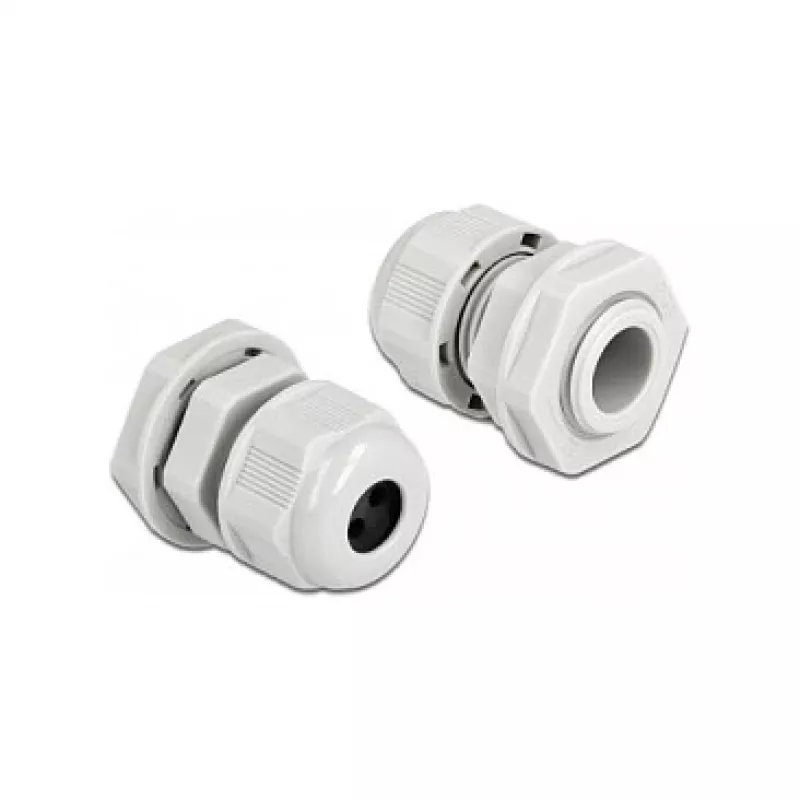 Kabelverschraubung DeLOCK 60374 Grau Kunststoff 2 Stk.