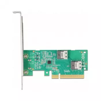 DeLOCK PCI Express 4.0 x8 Karte auf 2 x interne SFF-8654 4i NVMe Low Profile