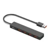 USB 3.2 Gen 2 5-in-1 Multiport-Hub Vention CHOBB — 5 Ports (4× USB 3.2 Gen 2 Typ-A, 1× USB 3.2 Gen 1 Typ-A), 0,15 m, ABS, schwarz