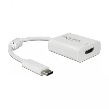 Videokabel-Adapter DeLOCK 63937 USB Type-C auf HDMI 0,1 m Weiß