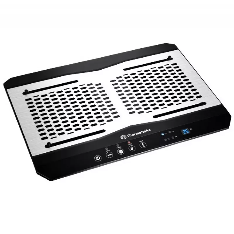 Notebook-Kühlpad THERMALTAKE CL-N002-PL12BL-A mit 12-cm-Lüfter, Aluminium und Kunststoff, 390×277,5×49,3 mm, 1000–1300 U/min