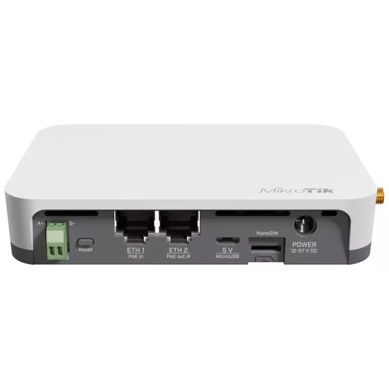 Gateway/Controller MikroTik KNOT LR8G — Single-Band 2,4 GHz, 100 Mbit/s Ethernet, QCA9531 650 MHz, RS-485, NanoSIM