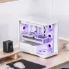 Jonsbo D300 Midi-Tower, 270 Grad, Gehärtetes Glas - weiß
