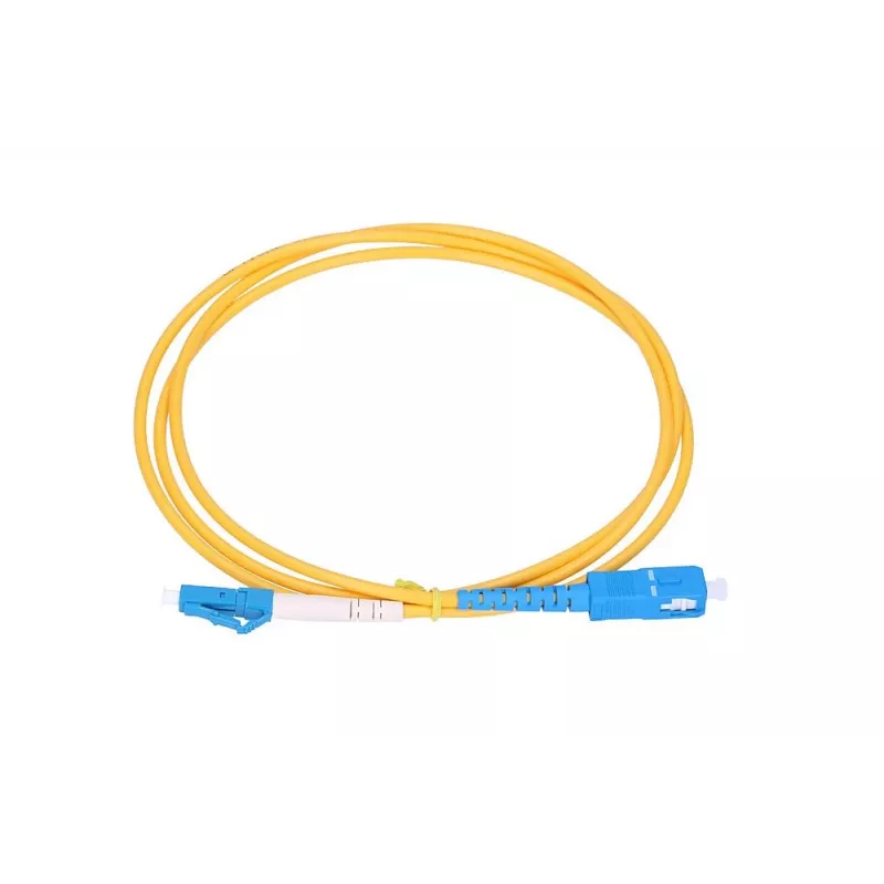 Extralink Glasfaser-Patchkabel LC/UPC auf SC/UPC, Singlemode G.652D, Simplex, 3 mm Mantel, 2 m