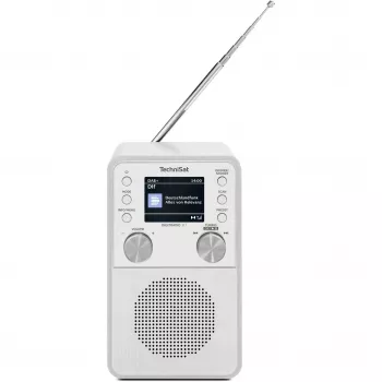 Digitalradio TECHNISAT DigitRadio 317 Weiß — FM- und DAB+-Empfang, kompaktes Tischdesign