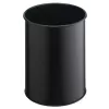 Abfalleimer Rund Polyester Stahl Schwarz Robust 330101